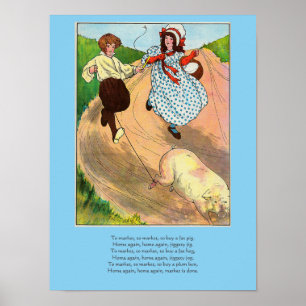 To Market to Market to Buy a fat Pig, Mother Goose Poster