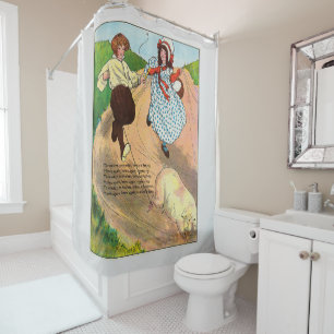 To Market to Market to Buy a fat Pig, Mother Goose Shower Curtain