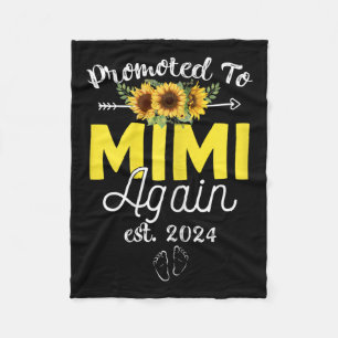 To Mimi Again Est 2024 Pregnancy Announcement Fleece Blanket