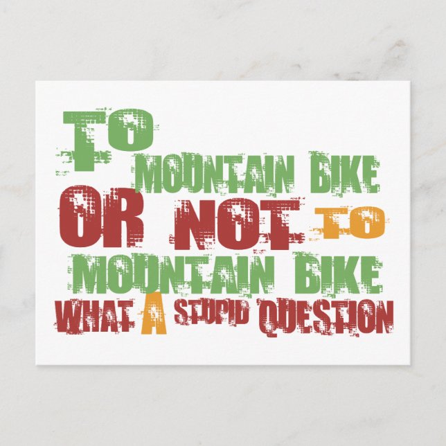 To Mountain Bike Postcard (Front)