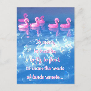 To move, to breathe...  Inspirational Travel Quote Postcard