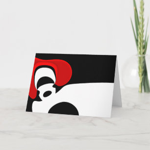 To Mr. Redd: Abstract Black, White & Red Card