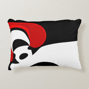 To Mr. Redd: Abstract Black, White & Red Decorative Cushion