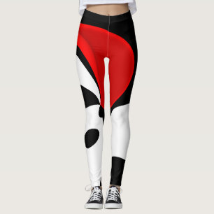 To Mr. Redd: Abstract Black, White & Red Leggings