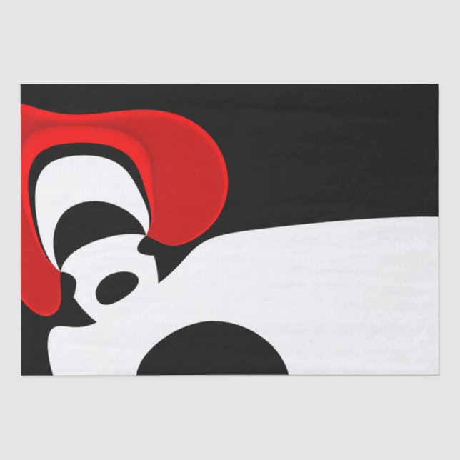 To Mr. Redd: Abstract Black, White & Red Tissue Paper (Front)