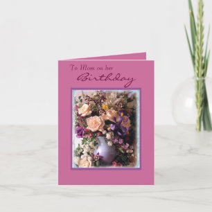 To Mum on her, Birthday Card