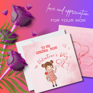 To my Amazing Mum Valentine's Day Card
