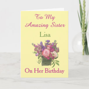 TO MY AMAZING SISTER BIRTHDAY CARD