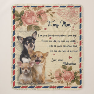 To My Aunt Dog Flower Gift, Aunt Birthday Gift Sherpa Blanket