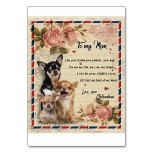 To My Aunt Dog Flower Gift, Aunt Birthday Gift Table Number