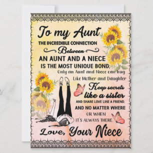 To My Aunt Gift, Sunflower Gift From Niece