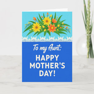 To My Aunt Happy Day Message Card