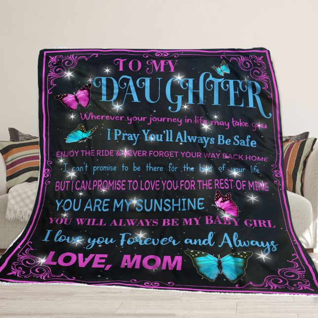 To My Beautiful Daughter, Gift From Mum Fleece Bla (Creator Uploaded)