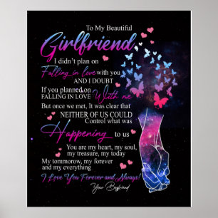 To My Beautiful Girl friend From Boy Friend Gift Poster
