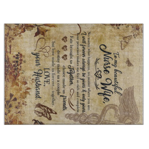 To My Beautiful Nurse Wife Blanket Cutting Board