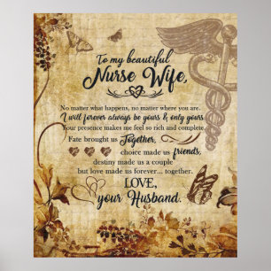 To My Beautiful Nurse Wife From Husband blanket Poster