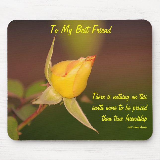 To My Best Friend Friendship Mousepad (Front)