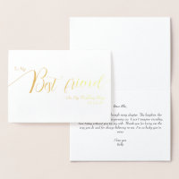 To My Best Friend on My Wedding Day Elegant Script
