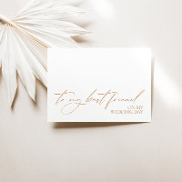 "To My Best Friend On My Wedding Day" Message Card