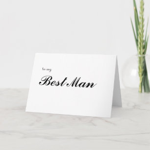 to my Best Man Thank You Card