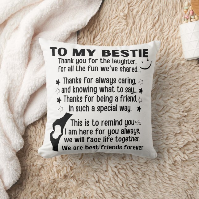 To my bestie we are best friends forever cushion (Blanket)