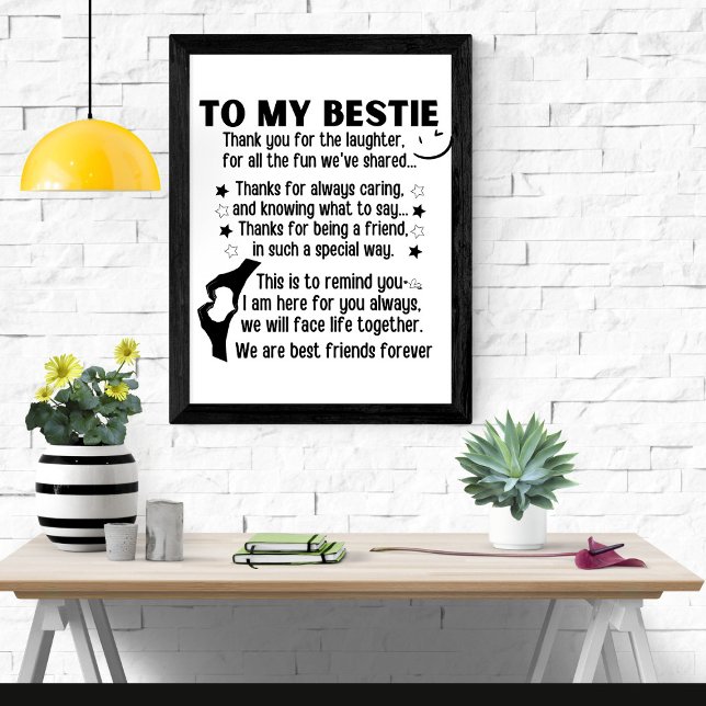 To my bestie we are best friends forever poster (Creator Uploaded)