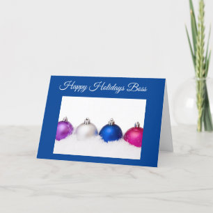 TO MY ***BOSS*** AT CHRISTMAS HOLIDAY CARD