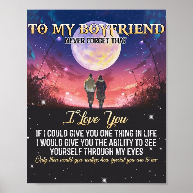 To My Boyfriend I Love You Poster (Front)