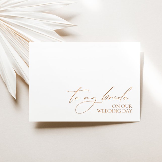 "To My Bride" Morning Wedding Message Blank Card (Creator Uploaded)