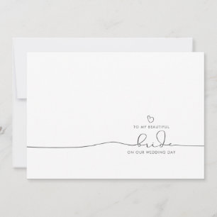 To My Bride On Our Wedding Day Cute Message