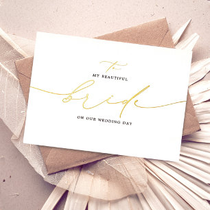 To My Bride On Our Wedding Day Elegant