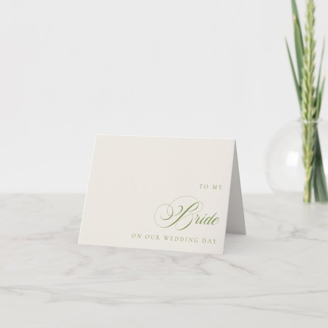 To My Bride On Our Wedding Day Message Card (Front)