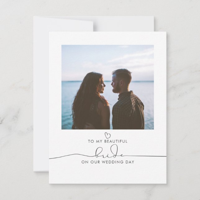 To My Bride On Our Wedding Day Photo Message (Front)