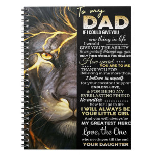 To my dad   Adorable Letter   Lovely Gift Notebook