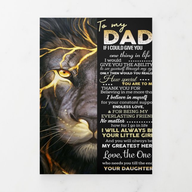 To my dad | Adorable Letter | Lovely Gift Tri-Fold Announcement (Cover)