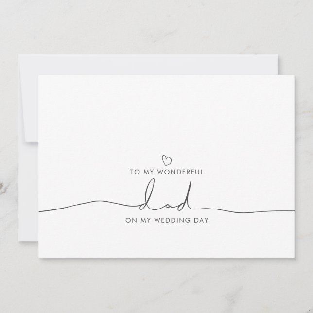 To My Dad Wedding Morning Cute Message (Front)