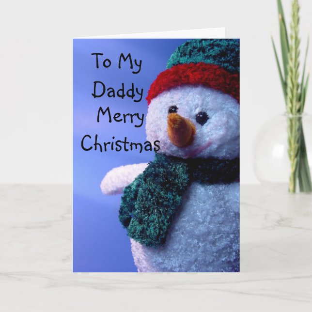 To My Daddy, Merry Christmas Holiday Card (Front)