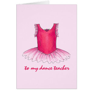 To My Dance Teacher Pink Ballet Ballerina Tutu