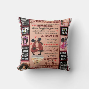 To My Daughter Birthday Gift, Cute Mum Baby Gift Cushion