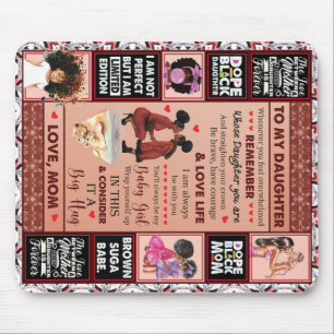 To My Daughter Birthday Gift, Cute Mum Baby Gift Mouse Pad
