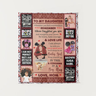 To My Daughter Birthday Gift, Cute Mum Baby Gift Tapestry