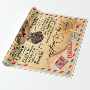 To My Daughter Butterflies Birthday Gift Idea Wrapping Paper