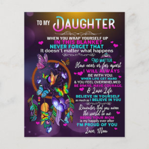 To My Daughter Butterflies Gift, Daughter Birthday Flyer
