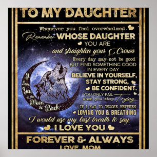 To My Daughter Butterflies Gift, Daughter Birthday Poster