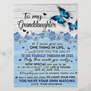 To My Daughter Butterfly Gift, Daughter Birthday Menu