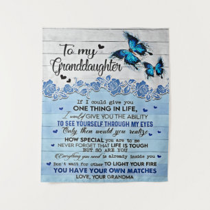 To My Daughter Butterfly Gift, Daughter Birthday Tapestry