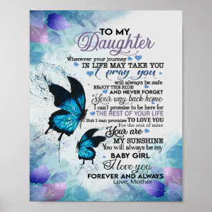 To My Daughter Canvas Wall Art Canvas