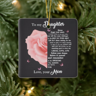 To my daughter ceramic ornament
