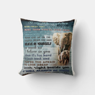 TO MY DAUGHTER   Cool Gift For Your Girl Cushion