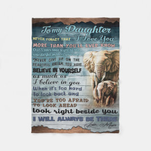 TO MY DAUGHTER Cool Gift For Your Girl Fleece Blanket